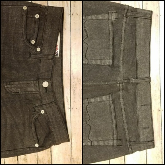 Red Engine Black Glitter Skinny Jeans - Picture 4 of 5